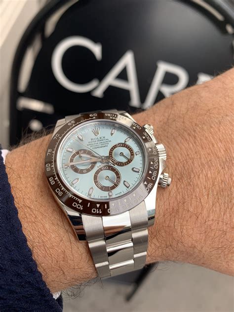 rolex daytona platinum ice blue diamond watch 116506|More.